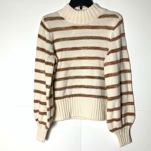 (NWT) MADEWELL Striped Metcalf Mockneck Sweater